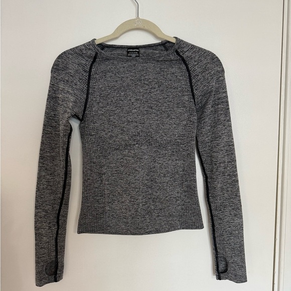PINK Victoria's Secret Tops - Fitted Gray Long Sleeve Top